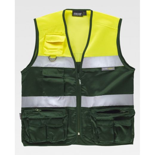 CHALECO REF.C4010 VERDE OSCURO+AMARILLO A.V. T-S