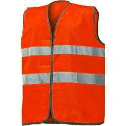 CHALECO REFLECTANTE COLOR: NARANJA FLUORESCENTE CON BANDAS