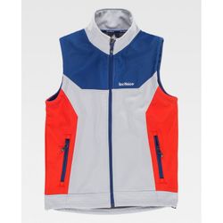 CHALECO REF.RN2020001 GRIS CLARO+AZULINA+ROJO T-XL