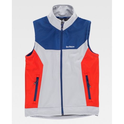 CHALECO REF.RN2020001 GRIS CLARO+AZULINA+ROJO T-XL
