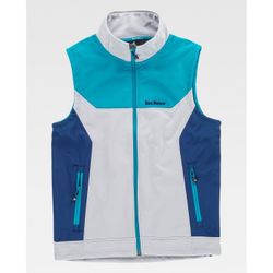 CHALECO REF.RN2020001 GRIS CLARO+TURQUESA+AZULINA T-M