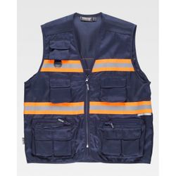CHALECO REF.S3136 MARINO+NARANJA A.V. T-L