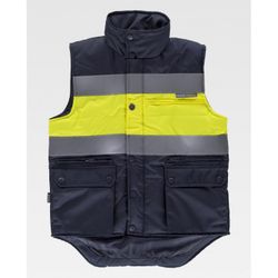 CHALECO REF.S4032 MARINO+AMARILLO A.V. T-L