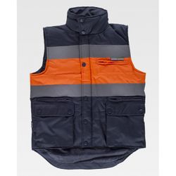 CHALECO REF.S4032 MARINO+NARANJA A.V. T-S