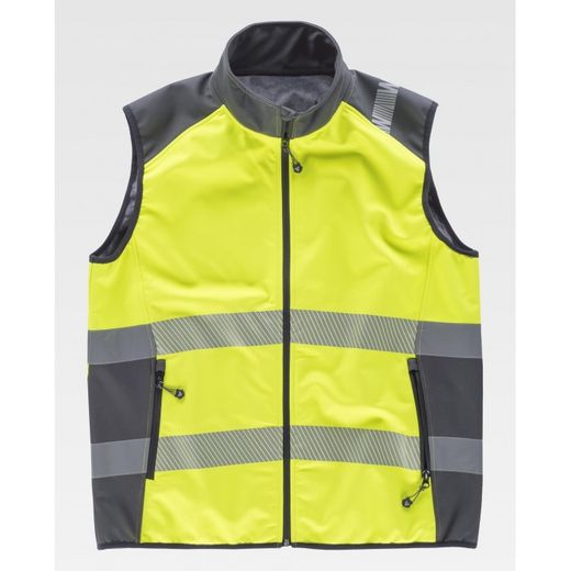 CHALECO REF.S9231 AMARILLO A.V.+GRIS OSCURO T-L