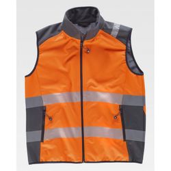CHALECO REF.S9231 NARANJA A.V.+GRIS OSCURO T-L