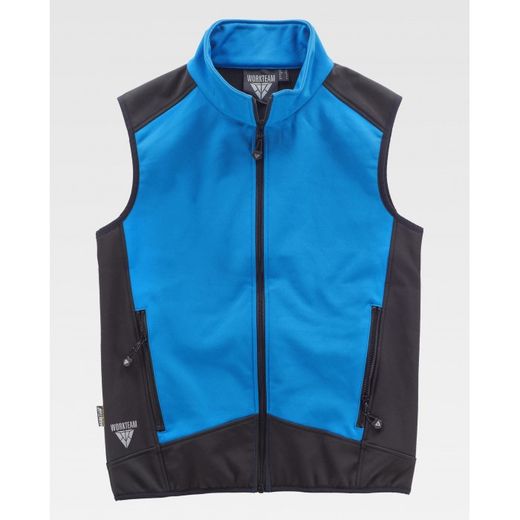 CHALECO REF.S9315 CELESTE+NEGRO T-M
