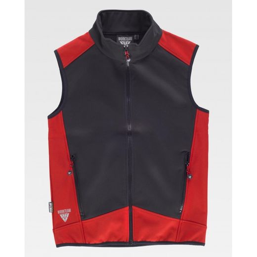 CHALECO REF.S9315 NEGRO+ROJO T-3XL