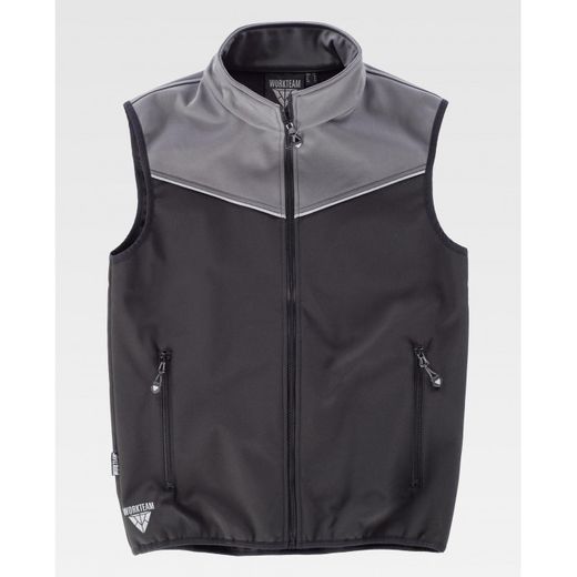CHALECO REF.S9316 NEGRO+GRIS T-L