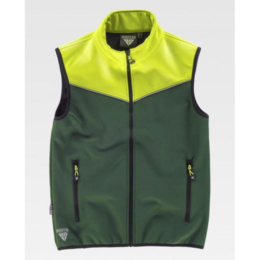 CHALECO REF.S9316 VERDE OSCURO+AMARILLO A.V. T-M