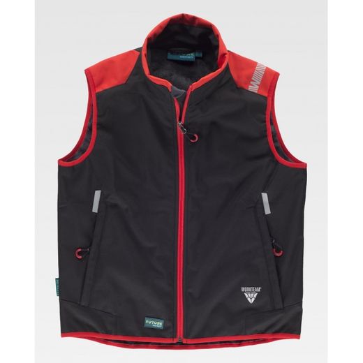 CHALECO REF.WF2880 NEGRO+ROJO T-M