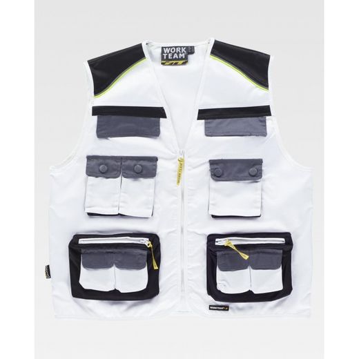 CHALECO REF.WF5854 BLANCO+NEGRO+GRIS OSCURO T-XXL