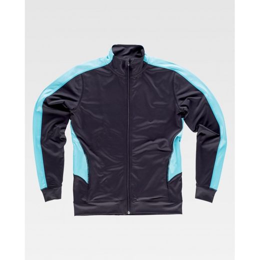 CHAQUETA REF.S7551 NEGRO+TURQUESA T-XL