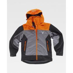 CHAQUETA REF.S8225 GRIS+NARANJA A.V.+NEGRO T-L