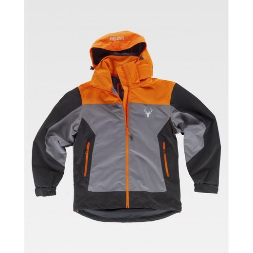CHAQUETA REF.S8225 GRIS+NARANJA A.V.+NEGRO T-M