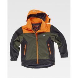 CHAQUETA REF.S8225 VERDE CAZA+NARANJA A.V.+NEGRO T-3XL