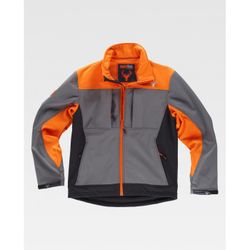 CHAQUETA REF.S8625 GRIS+NARANJA A.V.+NEGRO T-S