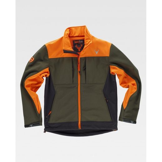 CHAQUETA REF.S8625 VERDE CAZA+NARANJA A.V.+NEGRO T-S