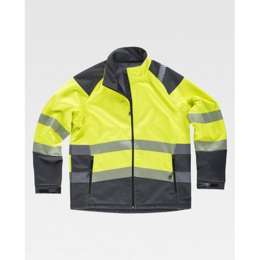 CHAQUETA REF.S9201 AMARILLO A.V.+GRIS OSCURO T-L