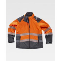 CHAQUETA REF.S9201 NARANJA A.V.+GRIS OSCURO T-M