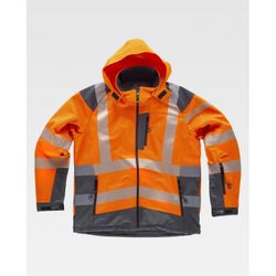 CHAQUETA REF.S9211 NARANJA A.V.+GRIS OSCURO T-3XL
