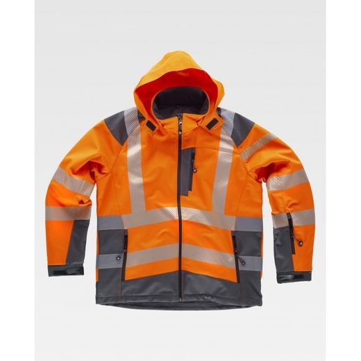 CHAQUETA REF.S9211 NARANJA A.V.+GRIS OSCURO T-3XL