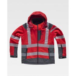 CHAQUETA REF.S9212 ROJO+GRIS OSCURO T-XXL