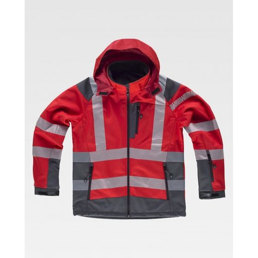 CHAQUETA REF.S9212 ROJO+GRIS OSCURO T-XXL