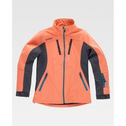 CHAQUETA SOFTSHELL REF.RN1010002 CORAL+GRIS OSCURO T-XXL