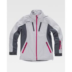 CHAQUETA SOFTSHELL REF.RN1010002 GRIS CLARO+GRIS OSCURO T-XS