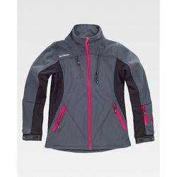 CHAQUETA SOFTSHELL REF.RN1010002 GRIS OSCURO+NEGRO T-S
