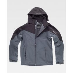 CHAQUETA SOFTSHELL REF.RN2010003 GRIS OSCURO+NEGRO T-M