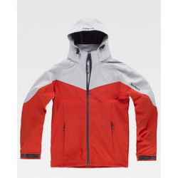 CHAQUETA SOFTSHELL REF.RN2010003 ROJO+GRIS CLARO T-XL