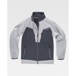 CHAQUETA SOFTSHELL REF.RN2010004 GRIS OSCURO+GRIS CLARO T-S
