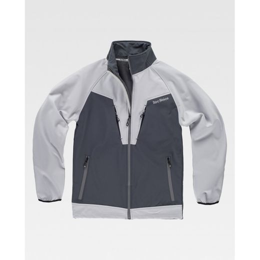 CHAQUETA SOFTSHELL REF.RN2010004 GRIS OSCURO+GRIS CLARO T-XXL