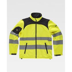 CHAQUETA WORKSHELL REF.C2930 AMARILLO A.V.+NEGRO T-XL