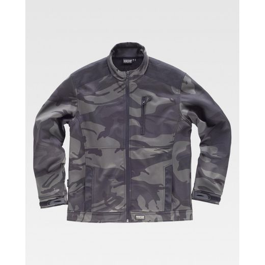 CHAQUETA WORKSHELL REF.S8510 CAMUFLAGE GRIS+NEGRO T-XXL