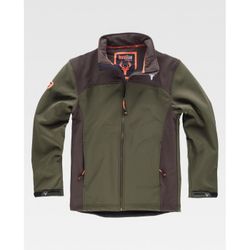 CHAQUETA WORKSHELL REF.S8600 VERDE CAZA/MARRON T-XL