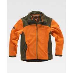 CHAQUETA WORKSHELL REF.S8630 NARANJA AV/VERDE CAZA T-S