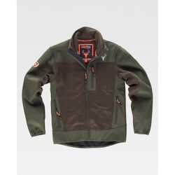 CHAQUETA WORKSHELL REF.S8650 VERDE CAZA/MARRON T-XL