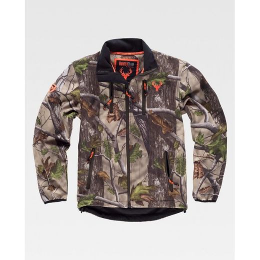 CHAQUETA WORKSHELL REF.S8660 CAMUFLAJE BOSQUE VERDE T-M
