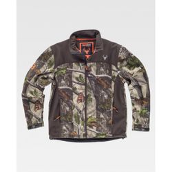 CHAQUETA WORKSHELL REF.S8665 CAMUFLAJE BOSQUE VERDE+MARRON T-XXL