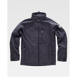 CHAQUETA WORKSHELL REF.S9010 NEGRO T-M