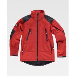 CHAQUETA WORKSHELL REF.S9020 ROJO+NEGRO T-L
