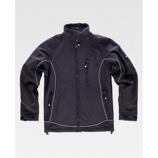CHAQUETA WORKSHELL REF.S9060 NEGRO T-L