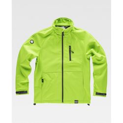 CHAQUETA WORKSHELL REF.S9480 VERDE A.V.+NEGRO T-L