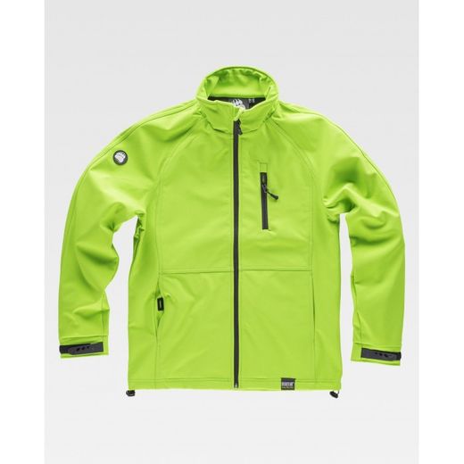 CHAQUETA WORKSHELL REF.S9480 VERDE A.V.+NEGRO T-L