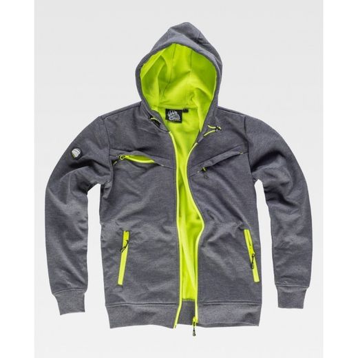 CHAQUETA WORKSHELL REF.S9482 GRIS+AMARILLO A.V. T-L