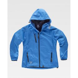 CHAQUETA WORKSHELL REF.S9494 CELESTE+NEGRO T-M