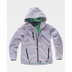 CHAQUETA WORKSHELL REF.S9494 LILA + VERDE MENTA T-M